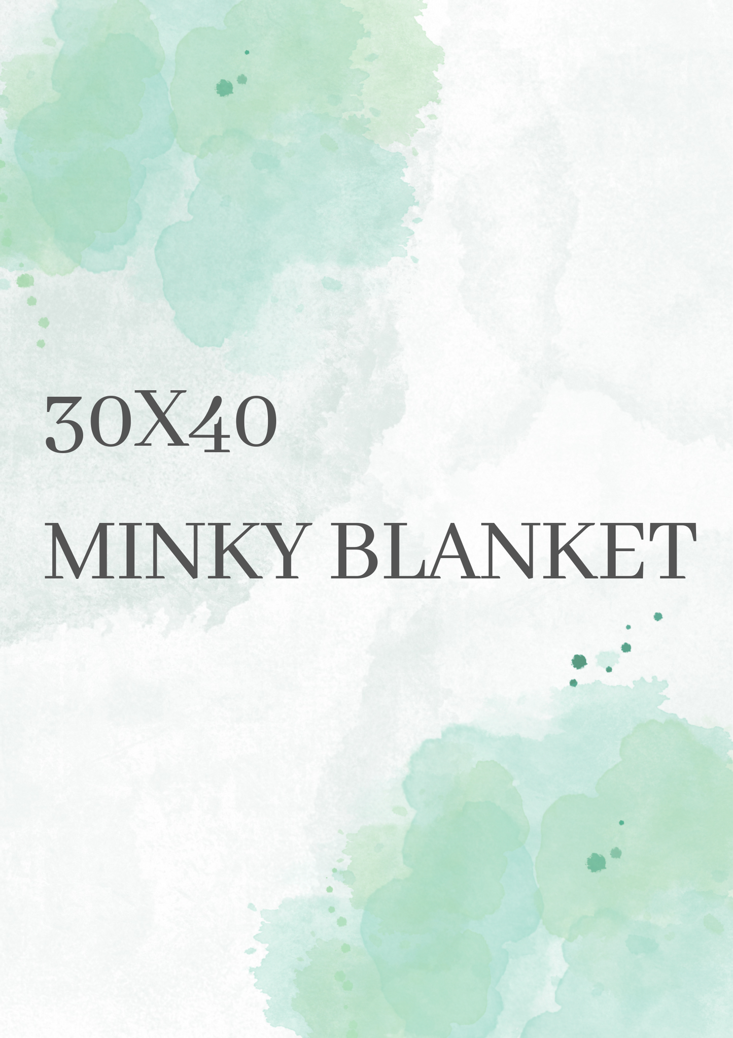 30x40 Minky Blanket